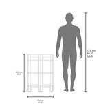 Gisela Corner Shelf With Three Shelves, Black B128P237171