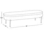 Contemporary Bench in Chrome Metal and Black Faux Leather B202P223833