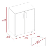 ZNTS Lewis Storage Cabinet Base, Four Caster, Double Door Cabinet, Two Interior Shelves B128P148926