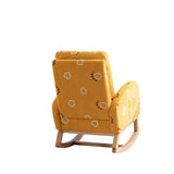 26.8"W Modern Rocking Chair for Nursery, Mid Century Accent Rocker Armchair With Side Pocket, W129848072