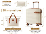 Luggage Sets 3 Piece Carry on Luggage 22x14x9 Airline Approved, Lightweight Hardshell ABS Suitcases PP532403AAO