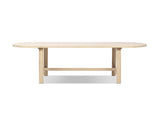 Milo 85" 8-Seat Oval Reclaimed Wood Dining Table, Light Natural Cerused Reclaimed Pine Wood B2719P485498