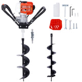 Post Hole Digger, 43cc Post Hole Digger, Gas Powered Earth Digger with 6&8" and absorber,Earth Auger W465109914