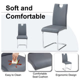 Modern Dining Chairs Set of 4, Side Dining Room/Kitchen Chairs, Faux Leather Upholstered Seat and N752P186170G