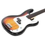 ZNTS Fretless Electric Bass Guitar Full Size 4 String for experienced Bass 22201043