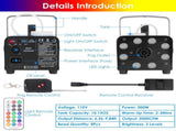 500W Fog Machine 2000CFM Colorful Smoke Machine with 8Pcs LEDs 5 Lighting Effects 3-Level Brightness 27772181