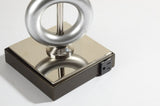 ONE PAIR OF 29"H SILVER 3-RING WITH OUTLET TABLE LAMP B080P334831