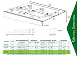 DA7934C Series Door Window Awning Canopy Made of 0.137Inch Thick Crystal Solid Polycarbonate Sheet W2205P179830