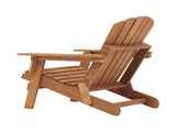 Oversize Wooden Outdoor Folding Adirondack with Pre-Assembled BackRest & SeatBoard, Wood Patio W2640P307500