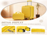 14"/20" 2 pcs/set in ABS Spinner Wheel Luggage, with Combination Lock and Front Opening Design, 14" 12454681