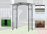 7Ft Decorative Metal Garden Arch Arbor Trellis for Vines, Bridal Party & Wedding Use 88520002