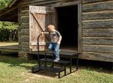 Heavy Duty 3-Step RV Step Stool with Adjustable Handrail 660LBS Capacity Metal Stairs 85763373