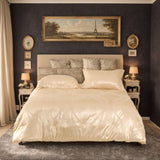 3-piece luxury satin microfiber bedding set, double-sided jacquard pattern, machine washable, 06549802