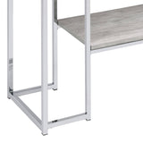 Natural Oak and Chrome Sofa Table B062P181393