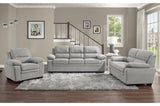 ZNTS Plush Seating Comfortable Sofa 1pc Gray Textured Fabric Channel Tufting Solid Wood Frame Modern B011P214025