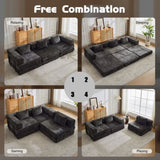 Compression Sofa,Convertible Floor Sofa Bed with Fixed-Shape Frame, Boneless Modular Sectional 51374558