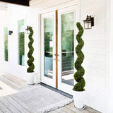 Outdoor uv resistant plastic boxwood topiary bonsai artificial spiral tree plant 180cm 2pcs/set W2945P279013