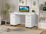 Manicure Nail Table with Drawer White 76449024