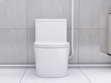 Upflush Toilet For Basement, 600W Macerating Toilet System With Powerful Dual Flush, Elongated 17.25 W2826P192011