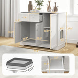 ZNTS Cat Litter Box、Cat Litter Box Enclosure 36213242