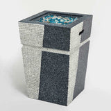 Outdoor Concrete Fire Pit Column Propane Fire Pit Patio Gas Fire Pit W85343018
