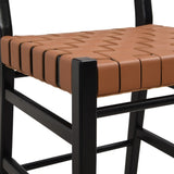 24.25'' Classic Counter Stools Set of 2,Brown PU Counter Stools with rubberwood Frame,Leather 74690.00BRN