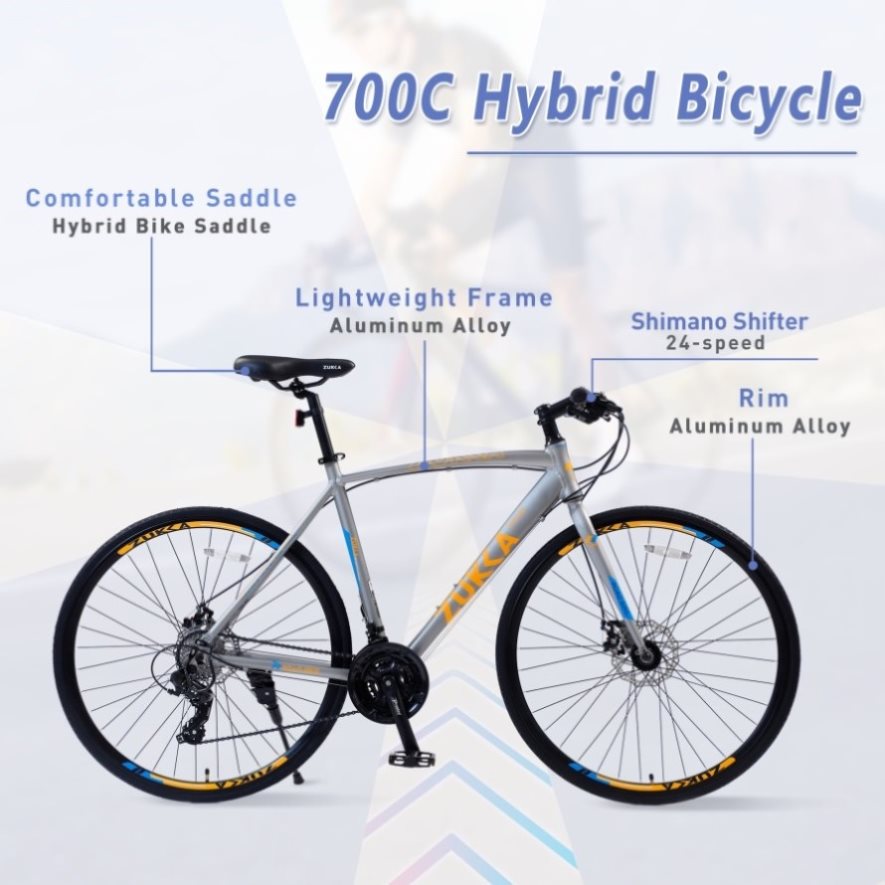 ZNTS 24 Speed Hybrid bike Disc Brake 700C Road Bike For men women s Ci ZNTS Wholesale United States