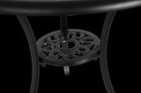 3 Piece Patio Bistro Set Cast Aluminum Bistro Table and Chairs Set of 2 with Umbrella Hole,All W640P251285