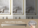 48x40" Gold Eco-Friendly Silver MirrorDual LED Light StripsFront and Back Lighting T3177P320570