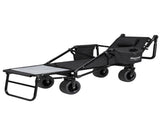 2-in-1 Folding Wagon Cart Convertible Beach Chair, All-Terrain Wheels, 650lb Capacity, Cooler Bag & W2932P482257