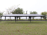 10'x30' Outdoor Party Tent with 8 Removable Sidewalls, Waterproof Canopy Patio Wedding Gazebo, Black 73401213