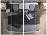 7 Piece Faux Suede Comforter Set Black Queen B03597215