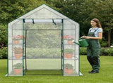 Mini Walk-inhouse with PE Cover, 4-Shelf Indoor Outdoor Plant Gardening 48062888