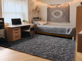 Rugs for Living Room,Grey Fluffy Carpet Large Fuzzy Plush Shag Comfy Soft, Non-Slip Indoor Floor 26401731