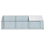 20 x 10 ft Large Metal Chicken Coop, Walk-in Poultry Cage Chicken Hen Run House with Waterproof 01979242