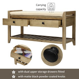 Shoe Rack with Cushioned Seat and Drawers, Multipurpose Entryway Storage Bench 51016143