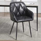 Dining Set of 2, Upholstered Kitchen with Comfortable Seat, Faux Leather Vintage W3112P262560