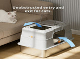 Thick stainless steel fully enclosed black cat toilet, sturdy, bite proof, leak proof, providing 31269152