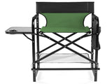 26" Tall Directors Chair with Footrest, 4Portable Bar Height Folding Camping Chair with Built-in Cup 14714257