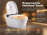 Smart Toilet with Bidet Seat,Auto Open/Close Seat, Foot Sensor, LED Display,Night Light, Warm Water W3598P508843