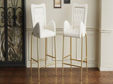 28.75inch Counter Height Bar Stools Set of 2, Bar Height Arm Chairs, Velvet Fabric Stools with N762P199823K