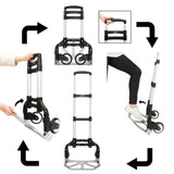 Portable Foldable Telescopic Trolley Trolley Luggage Trolle Black 05081310