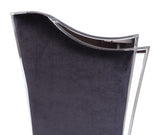 Black and Stainless Steel Side Chair with X-Shaped Back Leg B062P215490
