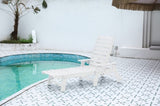 Lounge Chair Outdoor with Wood Texture, Oversized Chaise Chair with 5 Positions, HDPE, Patio W2103P254599
