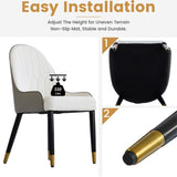 Modern PU sponge-filled dining chair, solid wood metal legs, suitable for restaurants, living rooms W1535119451