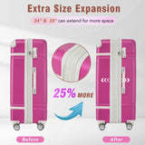 Hardshell Luggage Sets 3 Pieces 20"24" Luggages and Cosmetic Case Spinner Suitcase with TSA Lock N732P171583H