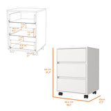 ZNTS Eagle Creek 3-Drawer Rectangle Filing Cabinet White B06280483