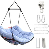 Hammock Chair Swing with Cushion - Outdoor Indoor Hanging Hammock Chair for Patio, Porch, Bedroom, 88037020