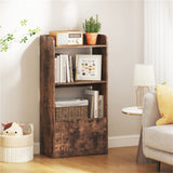 Rustic Brown Freestanding Bookshelf with 3-Tier Shelf 44244593