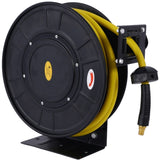 ZNTS Air Reel Retractable 3/8" Inch x 50' Feet Premium Commercial Flex Hybrid Polymer Hose Max 300 PSI W46566957